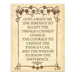 DE SERENITY PRAYER FOTO AFDRUK