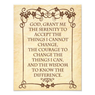 DE SERENITY PRAYER FOTO AFDRUK