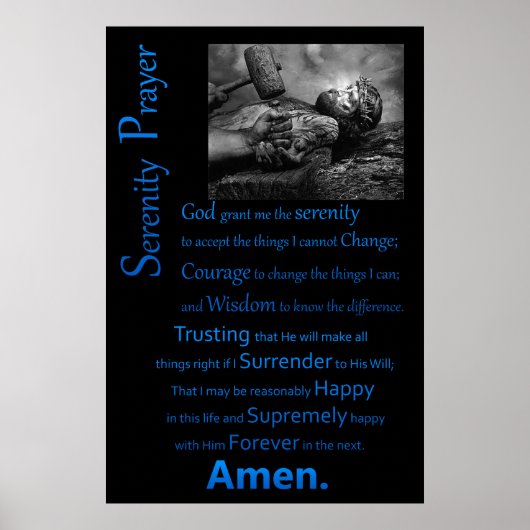 De Serenity Prayer Hammer Poster (Voorkant)