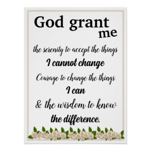 De Serenity Prayer Perfect Poster