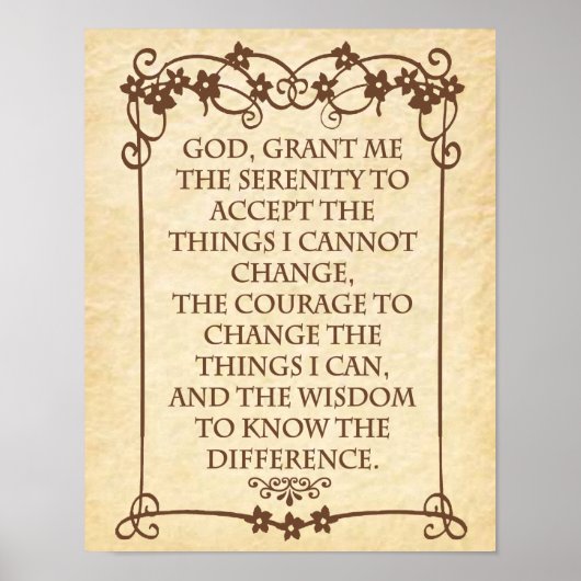 DE SERENITY PRAYER POSTER (Voorkant)
