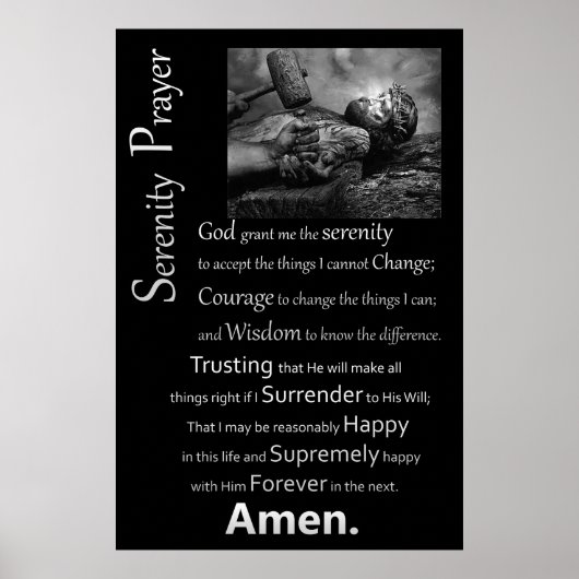 De Serenity Prayer Poster (Voorkant)