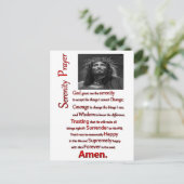 De Serenity Prayer Red Briefkaart (Staand voorkant)