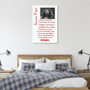 De Serenity Prayer Red Canvas Afdruk