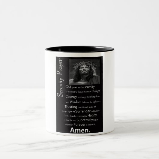 De Serenity Prayer Tweekleurige Koffiemok (Center)
