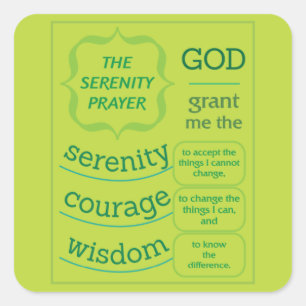 De Serenity Prayer Vierkante Sticker