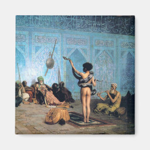 "De Serpent Charmer" van Jean Leon Gerome Magneet