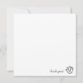 de serpent vierkant flatcard bedankkaart (Achterkant)