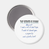 De server is omlaag magneet (Voorkant / Achterkant)