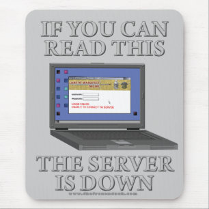 De server is uitgeschakeld muismat