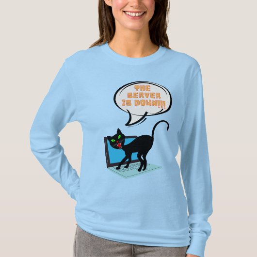 de server van het kattengezegde is neer t-shirt (Voorkant)
