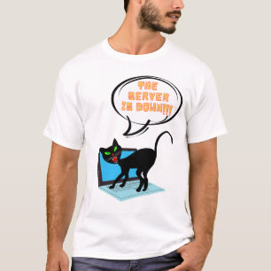 de server van het kattengezegde is neer t-shirt