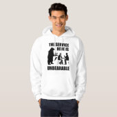 De service hier is ondraaglijk hoodie (Voorkant volledig)