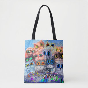 De set portretten abstracte achtergrond van katten draagtas