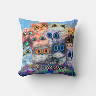 De set portretten abstracte achtergrond van katten kussen