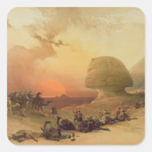 De sfinx bij Giza Vierkante Sticker