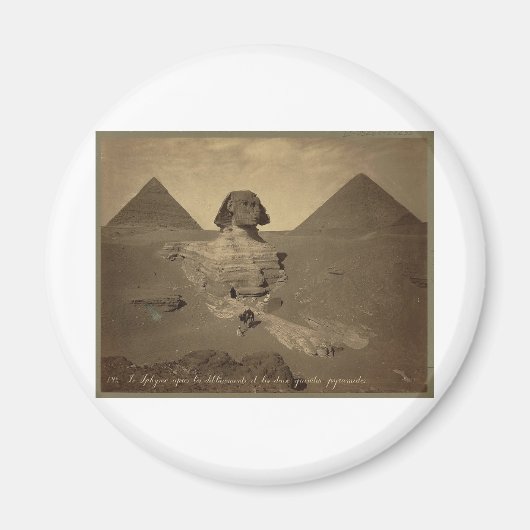 De Sfinx en Pyramiden in Egypte ongeveer 1867 Magneet (Voorkant)