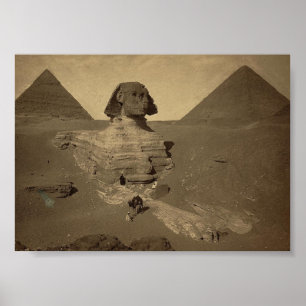 De Sfinx en Pyramiden in Egypte ongeveer 1867 Poster