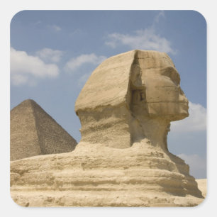 De Sfinx, Giza, Al Jizah, Egypte Vierkante Sticker