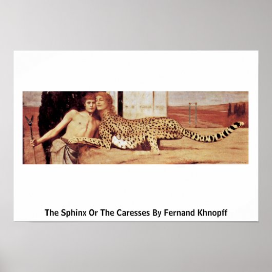De sfinx of de jurken van Fernand Khnopff Poster (Voorkant)
