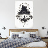 De Shadowed Wanderer canvas Afdruk (Insitu (Slaapkamer))