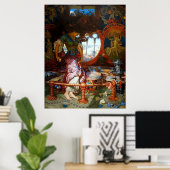 De Shalott-dame van Pre-Raphaelite William Hunt Poster (Thuiskantoor)