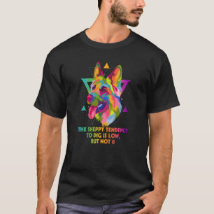 De Sheppy-neiging om te graven is laag Duits herde T-shirt