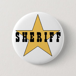 De Sheriff's Badge Ronde Button 5,7 Cm