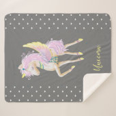 De Sherpa Blanket heeft een leuke eenhoorn. Deken (Voorkant (horizontaal))