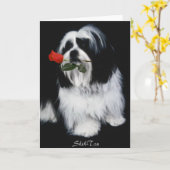 De Shih Tzu Dog Kaart (Gele Bloem)