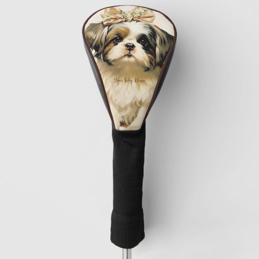 De Shih Tzu hond 001 - Odessa Leyendecker Golfheadcover (Voorkant)