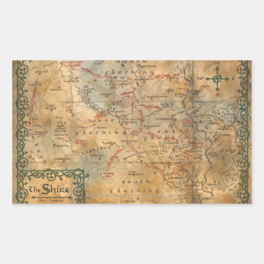 DE SHIRE™ RECHTHOEKIGE STICKER (Voorkant)