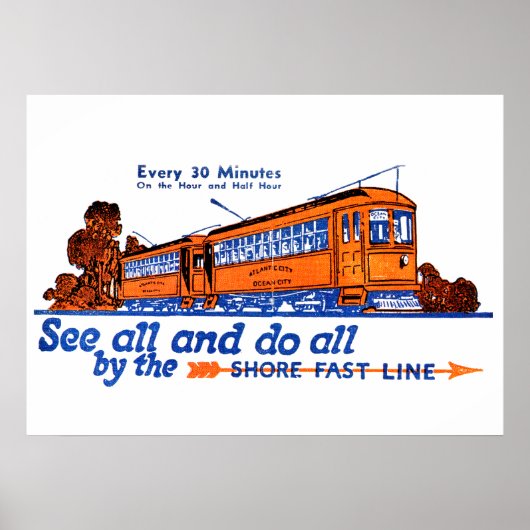 De Shore Fast Line Trolley Service Poster (Voorkant)