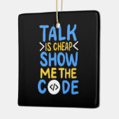 De Show van de programmeur me de Code Keramisch Ornament (Links)