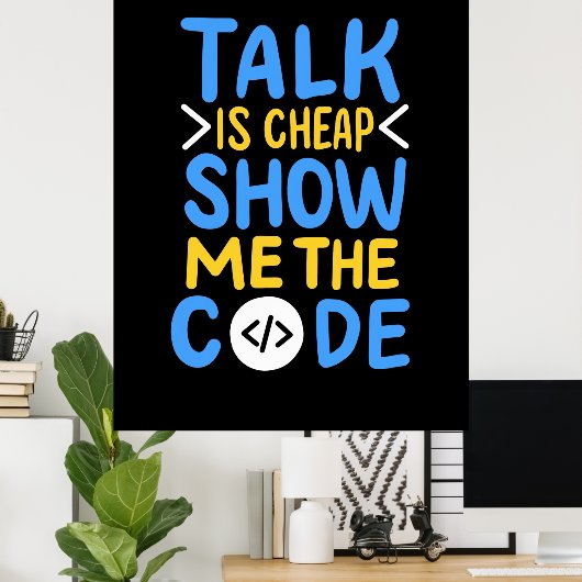 De Show van de programmeur me de Code Poster (Thuiskantoor)
