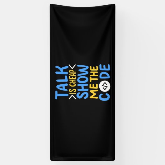 De Show van de programmeur me de Code Spandoek (Verticaal)