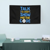 De Show van de programmeur me de Code Spandoek (Beurs)