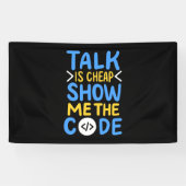 De Show van de programmeur me de Code Spandoek (Horizontaal)