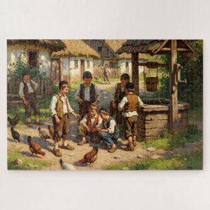 De Shtetl-puzzel - De magie van het dorpsleven Legpuzzel