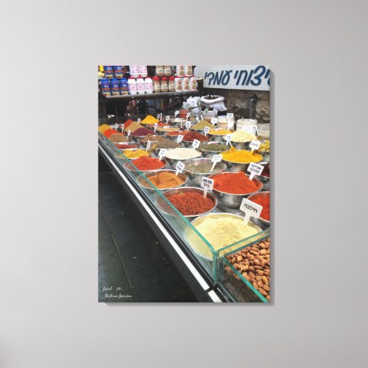 De Shuk, Jeruzalem Israël 2016 Canvas Afdruk (Voorkant)