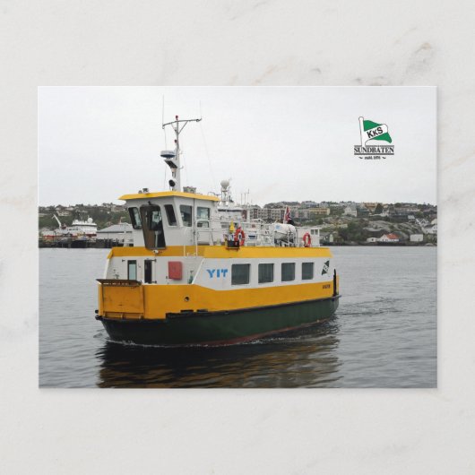 De shuttle Boat Angvik Briefkaart (Voorkant)