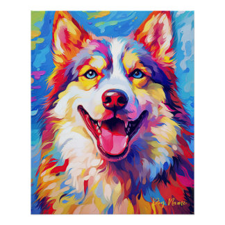 De Siberische Husky Hond 002 - Zetton Ziana Perfect Poster