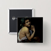 De Sick Bacchus, 1591 Vierkante Button 5,1 Cm (Voorkant /achterkant)