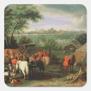 De Siege van Tournai door Louis XIV Vierkante Sticker