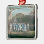De Siege van Yorktown Metalen Ornament (Links)