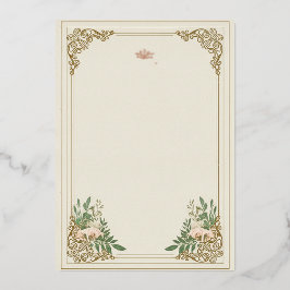 De sierlijke bloei bruiloft uitnodiging