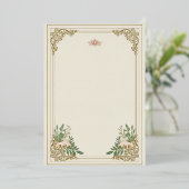 De sierlijke bloei bruiloft uitnodiging (Staand Voorkant)