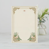 De sierlijke bloei bruiloft uitnodiging (Staand Voorkant)