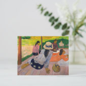 De siësta | Paul Gauguin Briefkaart (Staand voorkant)
