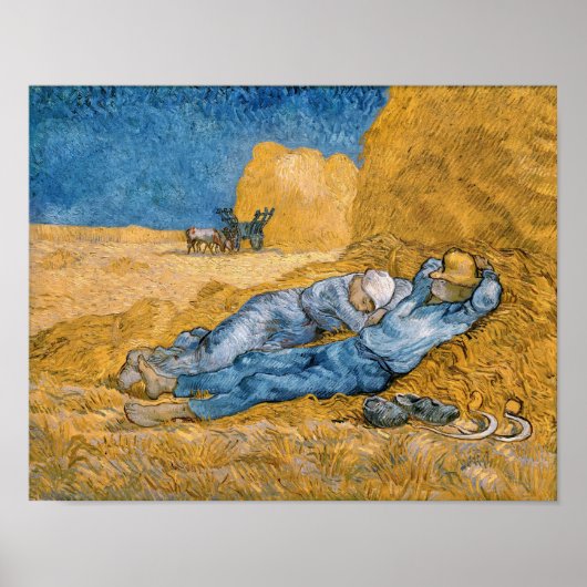 De Siesta van Van Gogh Poster (Voorkant)